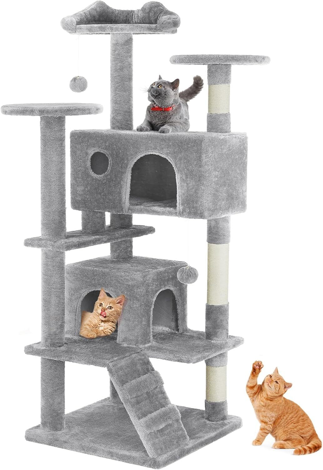 Cat Entertainment Center – Multi-Level Tower with Scratching Posts & Cozy Hideouts