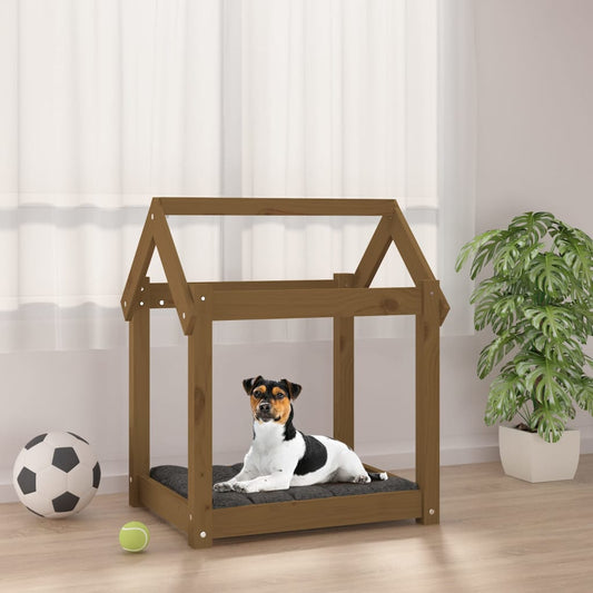 Cuccia per Cani Ambra 61x50x70 cm in Legno Massello di Pino