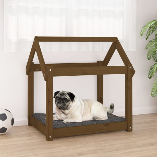 Cuccia per Cani Ambra 71x55x70 cm in Legno Massello di Pino