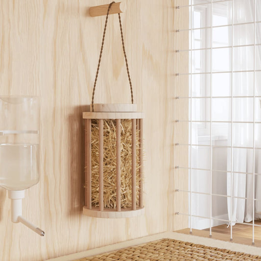 Mangiatoia per Conigli O15x25,5 cm in Legno Massello di Abete