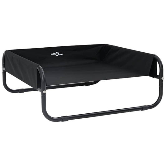 Letto per Cani Nero ML Tessuto Oxford e Acciaio