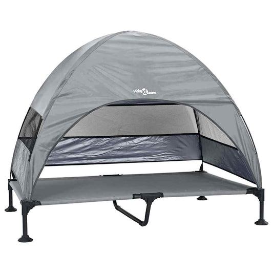 Letto per Cani Elevato Grigio chiaro 127 x 81 x 108 cm