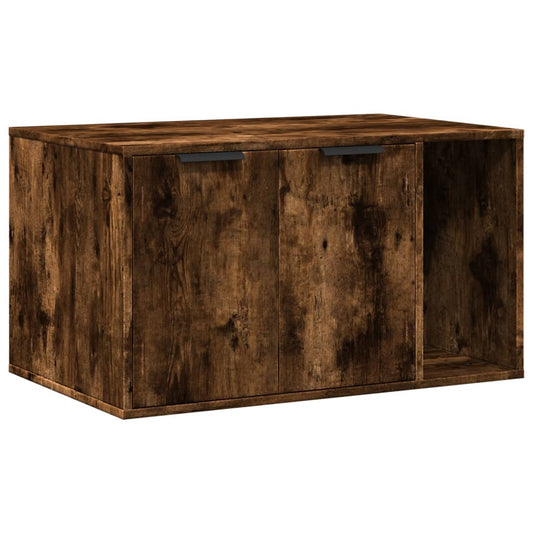 Recinto Lettiera Gatti Rovere Fumo 80x50x45 cm in Truciolato