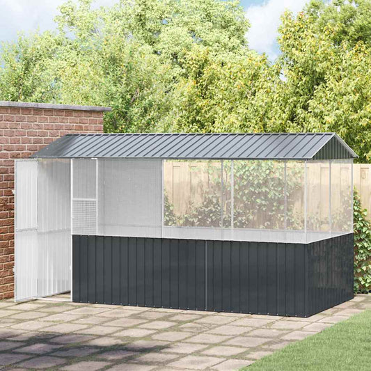 Gabbia per uccelli Antracite 410 x 210 x 230 cm Acciaio zincato