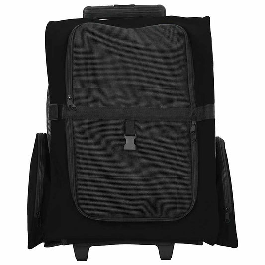 Carrello per Animali 3 in 1 Design Nero 48x32x(57-106) cm Tessuto Oxford