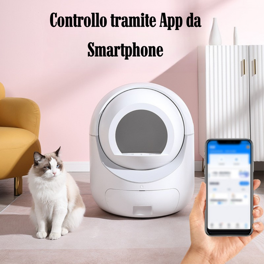Lettiera Automatica Autopulente per Gatti – Smart App, Silenziosa, Grande Capacità