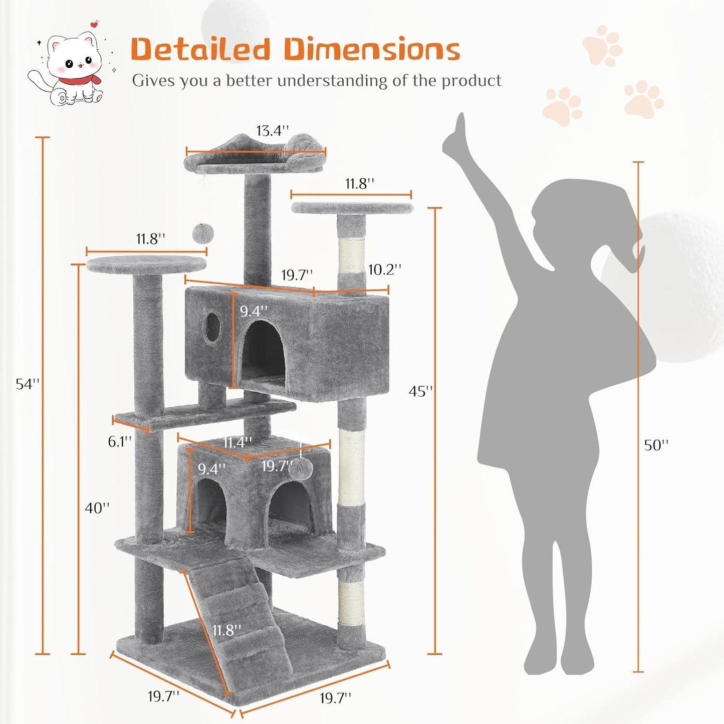Cat Entertainment Center – Multi-Level Tower with Scratching Posts & Cozy Hideouts