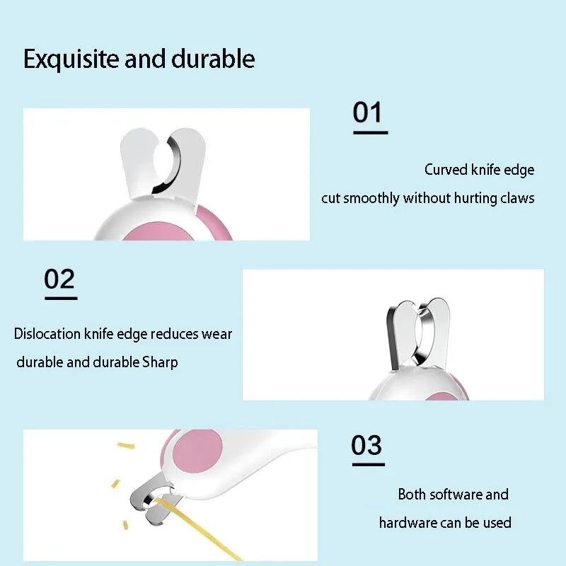 Tagliaunghie professionale per animali con luce LED