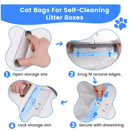 Rotoli Sacchetti Igienici 67×30 cm per Lettiera Automatica e Tradizionale