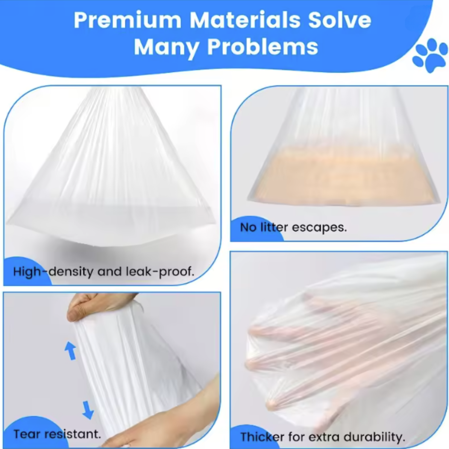 Set Esclusivo (2 Rotoli) di Sacchetti per Lettiera Automatica e Standard