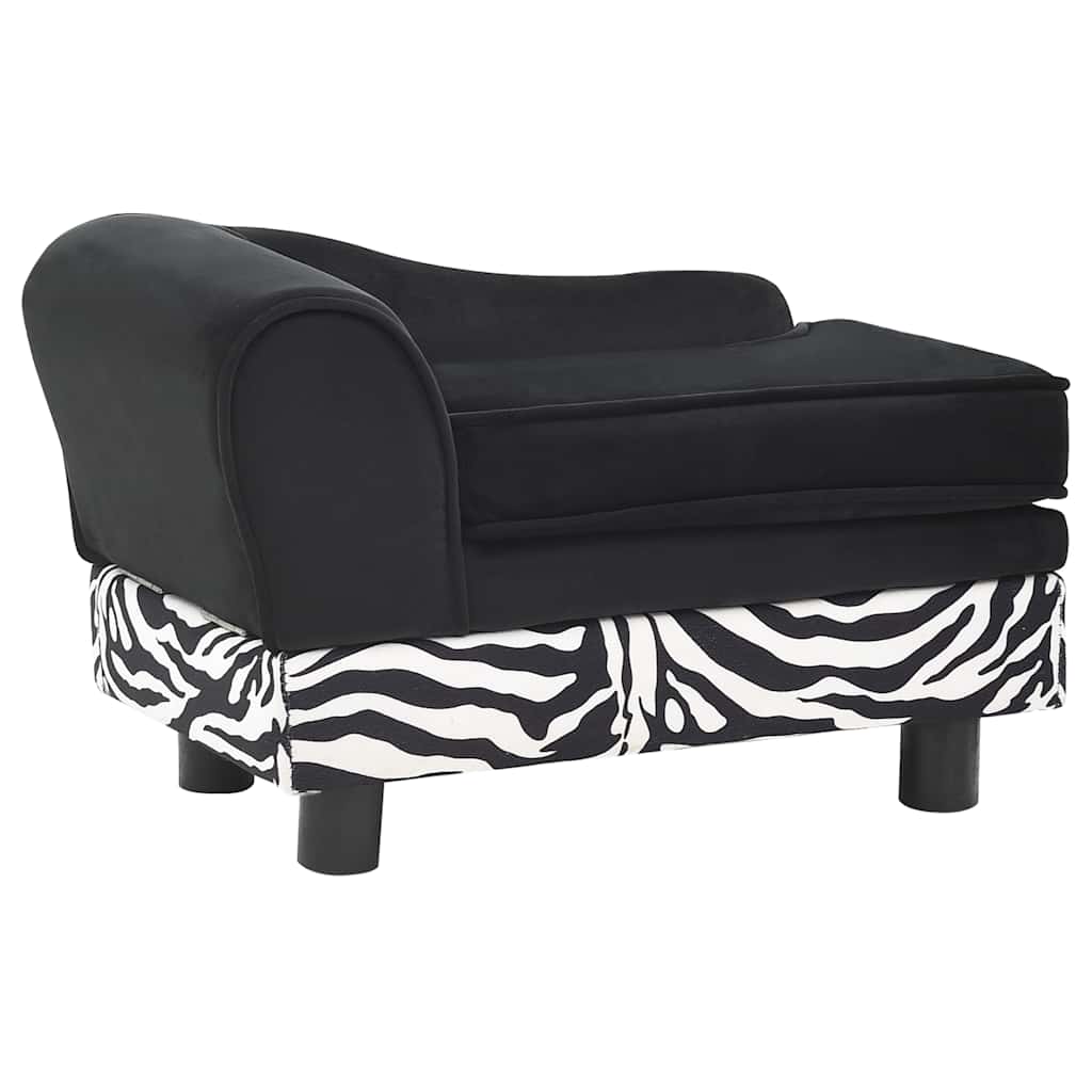  Divano per Cani Nero 57x34x36 cm in Peluche
