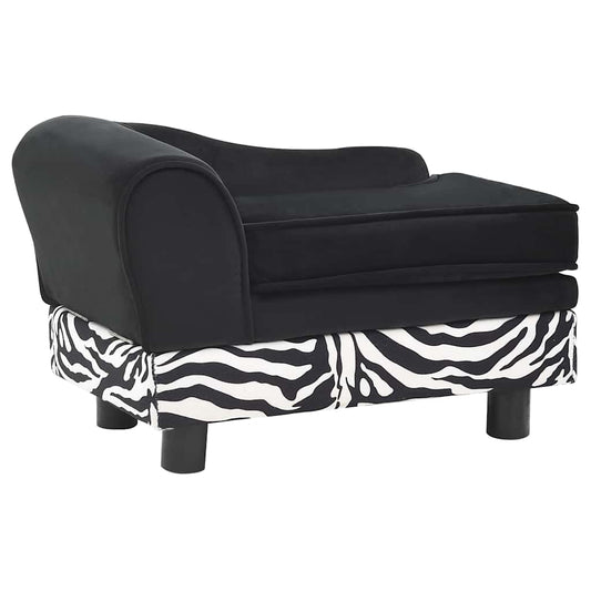  Divano per Cani Nero 57x34x36 cm in Peluche