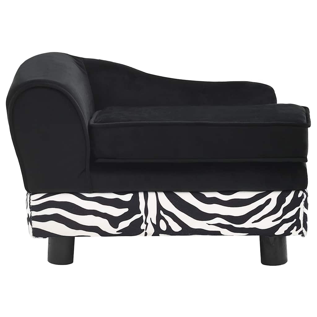  Divano per Cani Nero 57x34x36 cm in Peluche