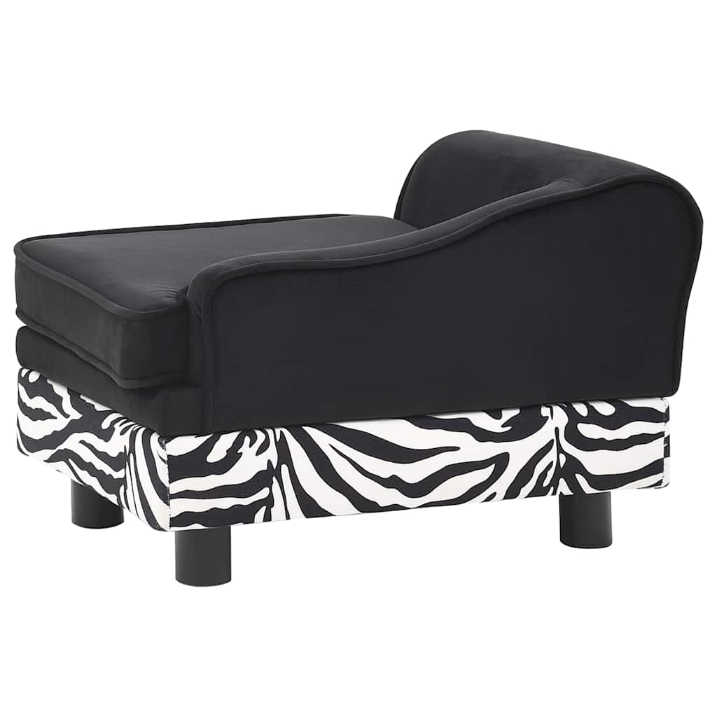  Divano per Cani Nero 57x34x36 cm in Peluche