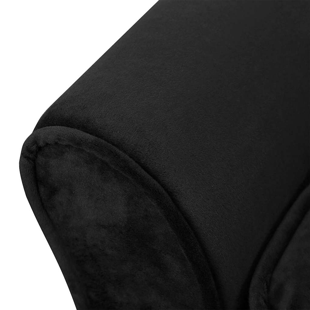  Divano per Cani Nero 57x34x36 cm in Peluche