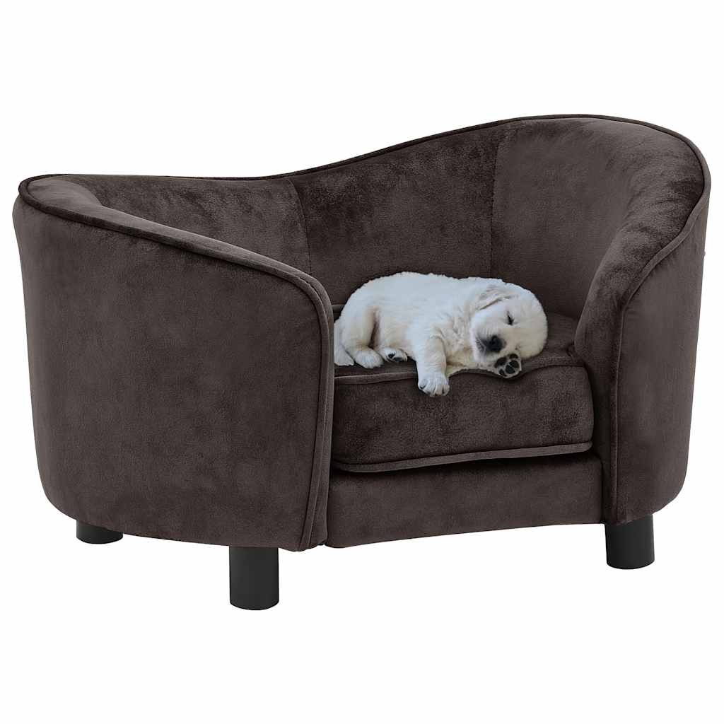  Divano per Cani Marrone 69x49x40 cm in Peluche