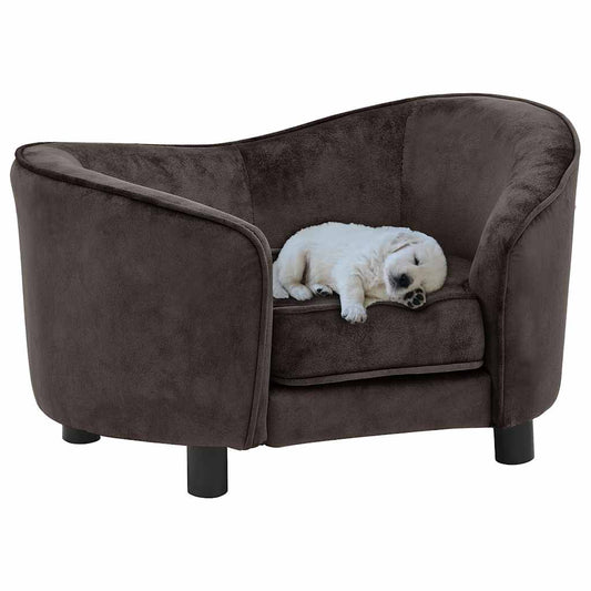  Divano per Cani Marrone 69x49x40 cm in Peluche