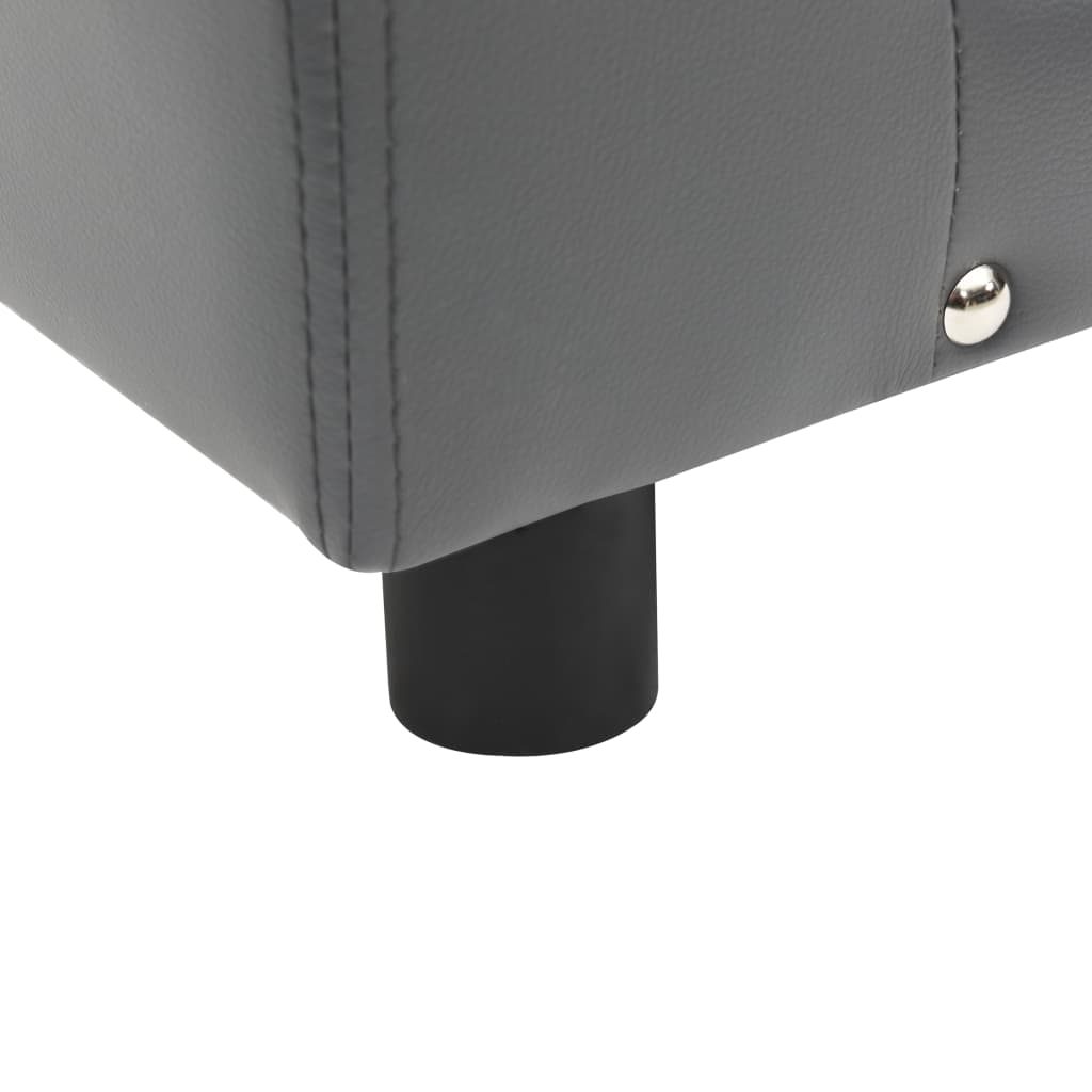  Divano per Cani Grigio 81x43x31 cm in Peluche e Similpelle