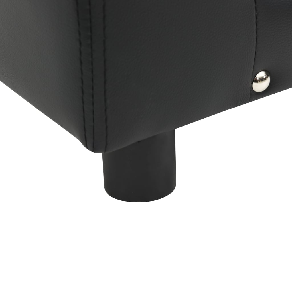  Divano per Cani Nero 81x43x31 cm in Peluche e Similpelle
