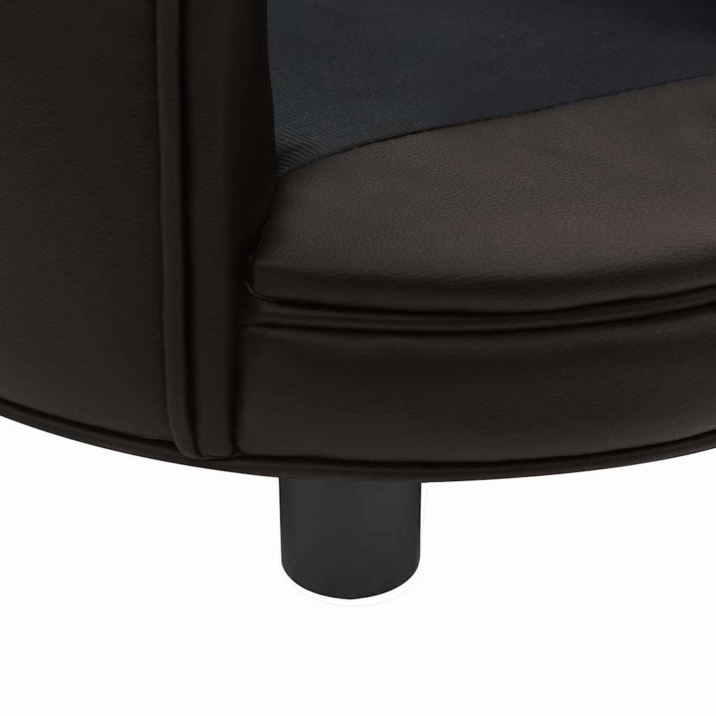  Divano per Cani Marrone 48x48x32 cm in Peluche e Similpelle