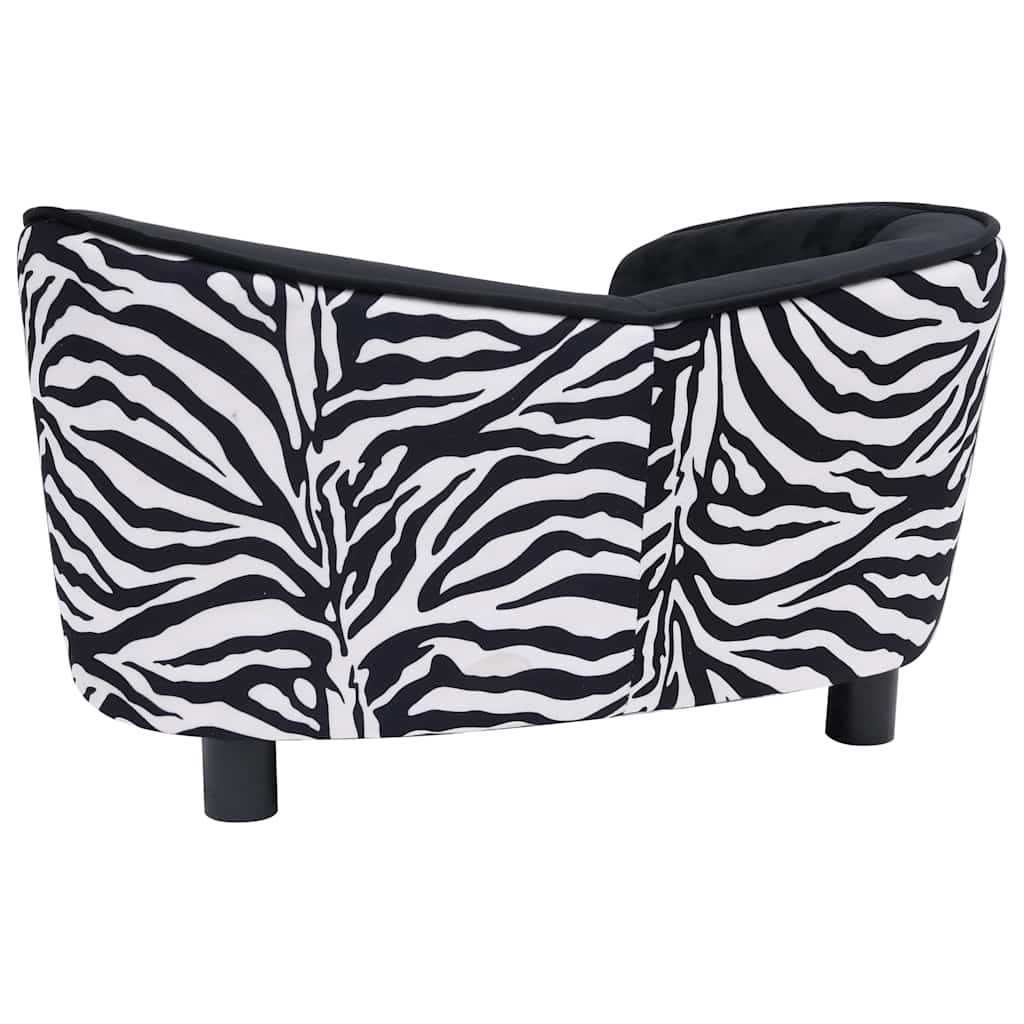  Divano per Cani Nero 68x38x38 cm in Peluche