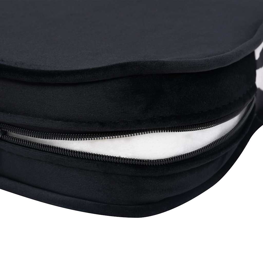  Divano per Cani Nero 68x38x38 cm in Peluche