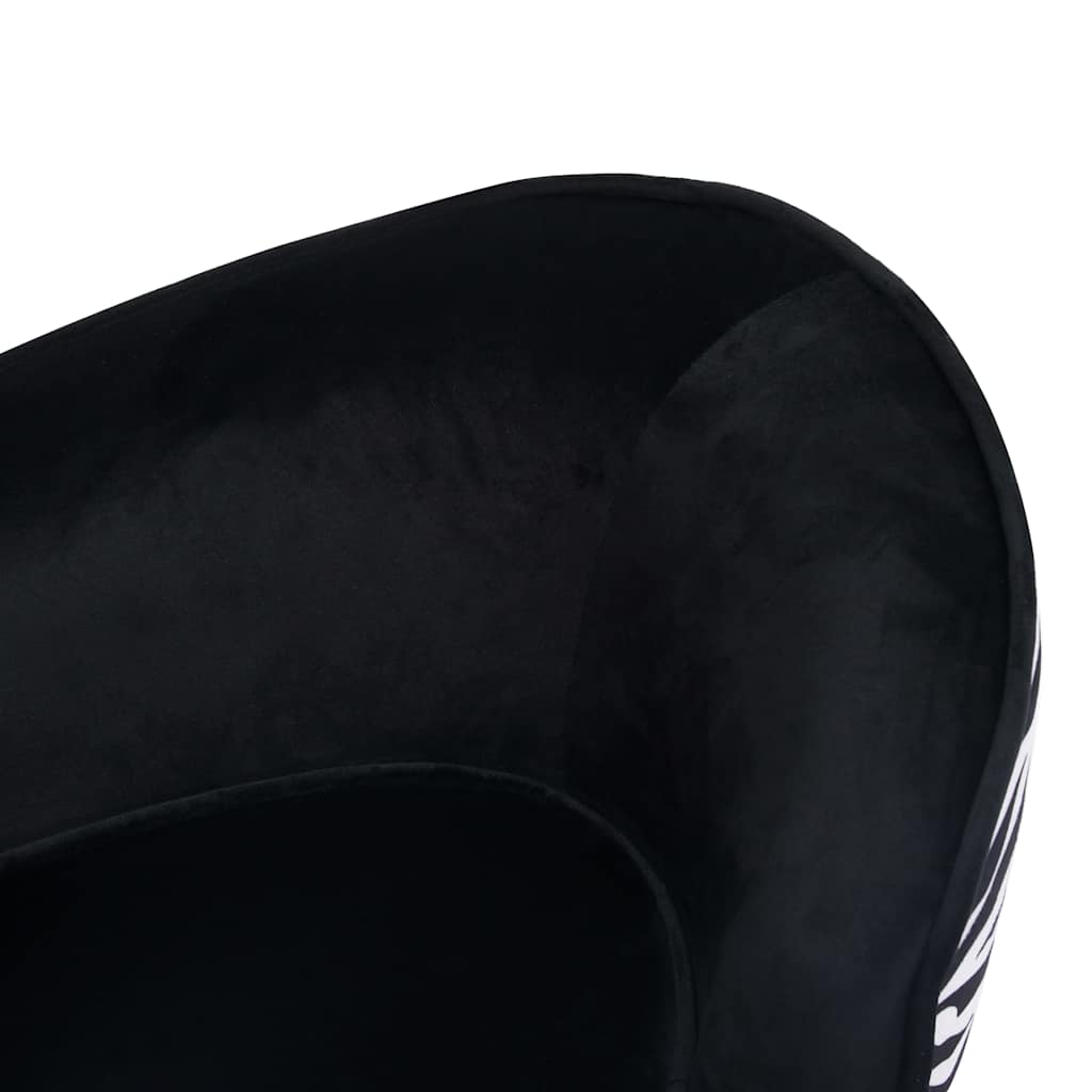  Divano per Cani Nero 68x38x38 cm in Peluche