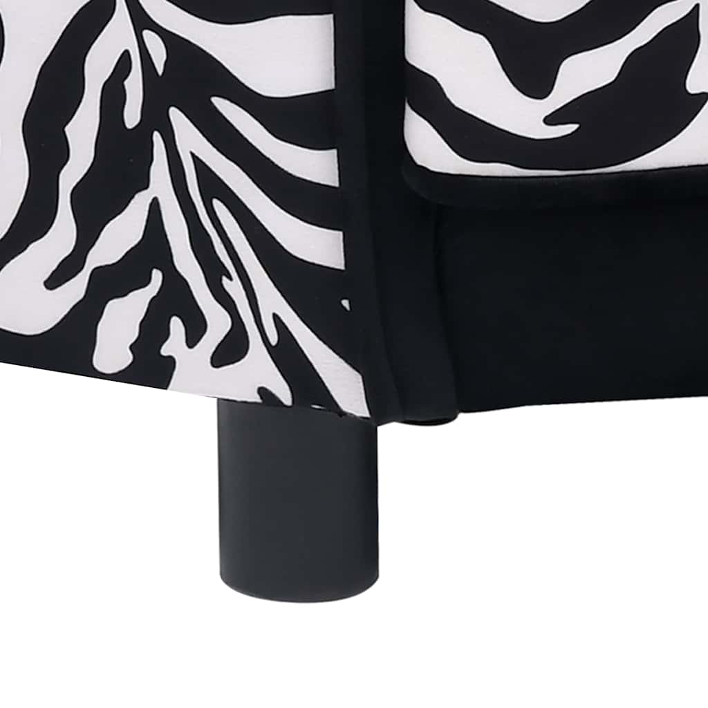  Divano per Cani Nero 68x38x38 cm in Peluche