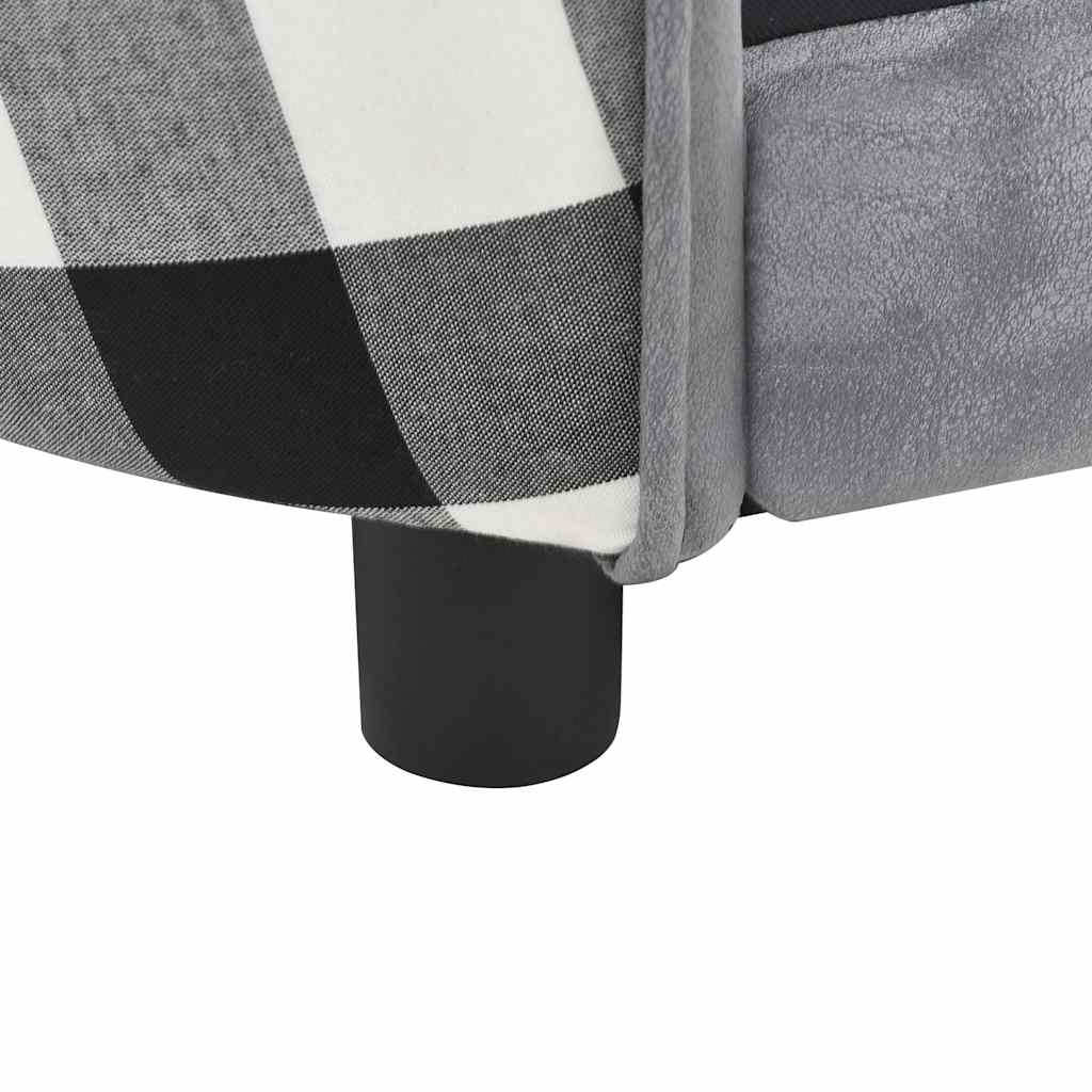  Divano per Cani Grigio 68x38x38 cm in Peluche