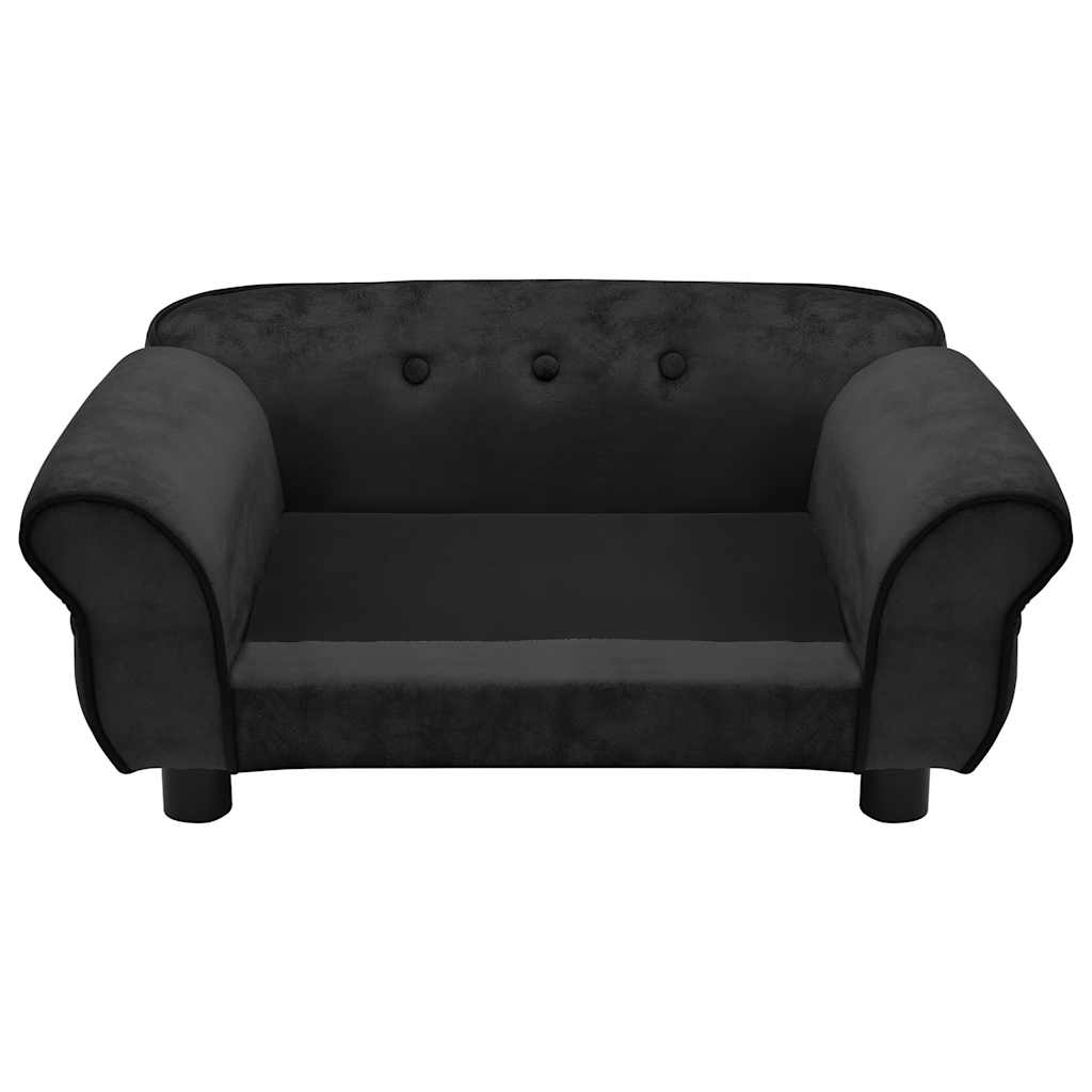  Divano per Cani Nero 72x45x30 cm in Peluche