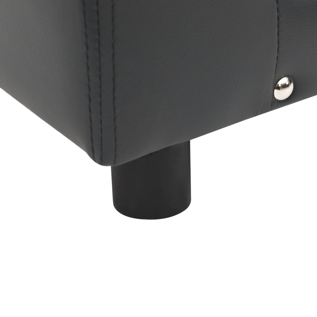  Divano per Cani Grigio Scuro 81x43x31cm in Peluche e Similpelle