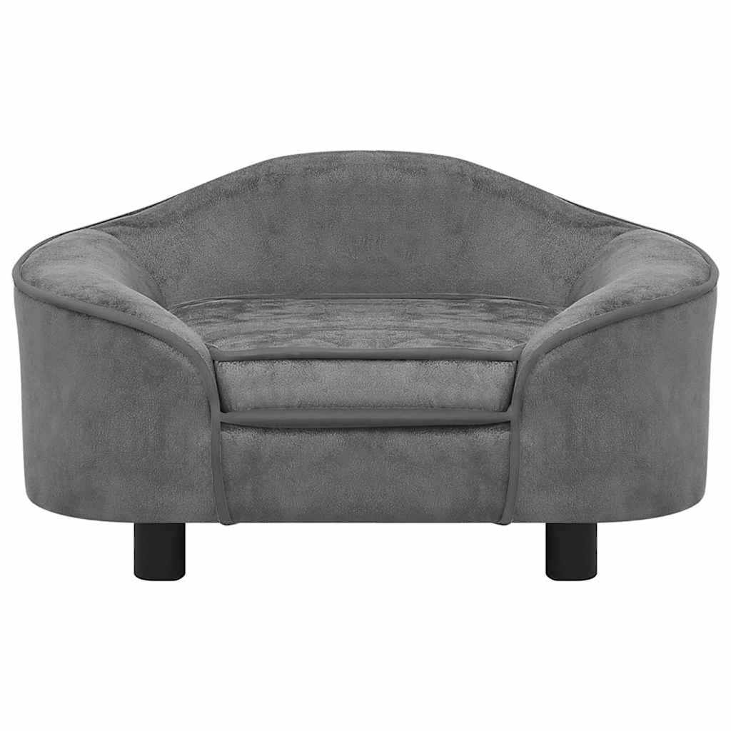  Divano per Cani Grigio 67x47x36 cm in Peluche