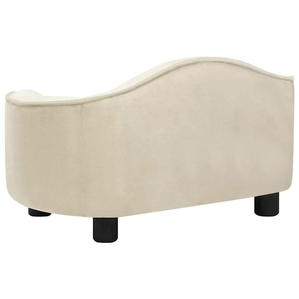  Divano per Cani Crema 67x47x36 cm in Peluche