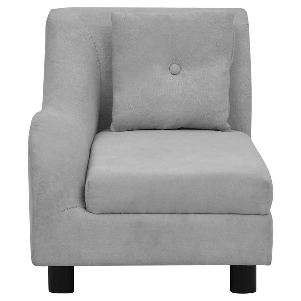  Divano per Cani con Cuscino Grigio 83x44x44 cm in Peluche