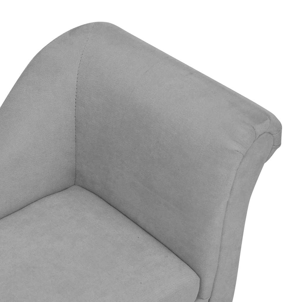  Divano per Cani con Cuscino Grigio 83x44x44 cm in Peluche