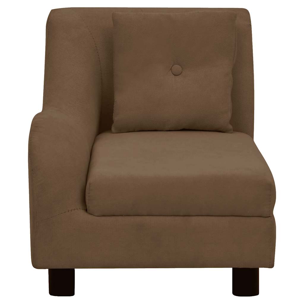  Divano per Cani con Cuscino Marrone 83x44x44 cm in Peluche