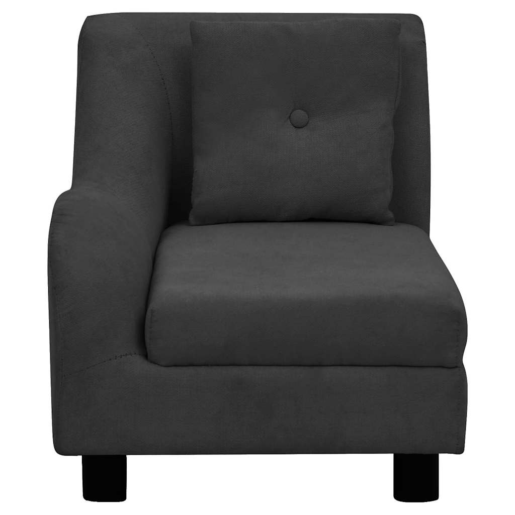  Divano per Cani con Cuscino Nero 83x44x44 cm in Peluche