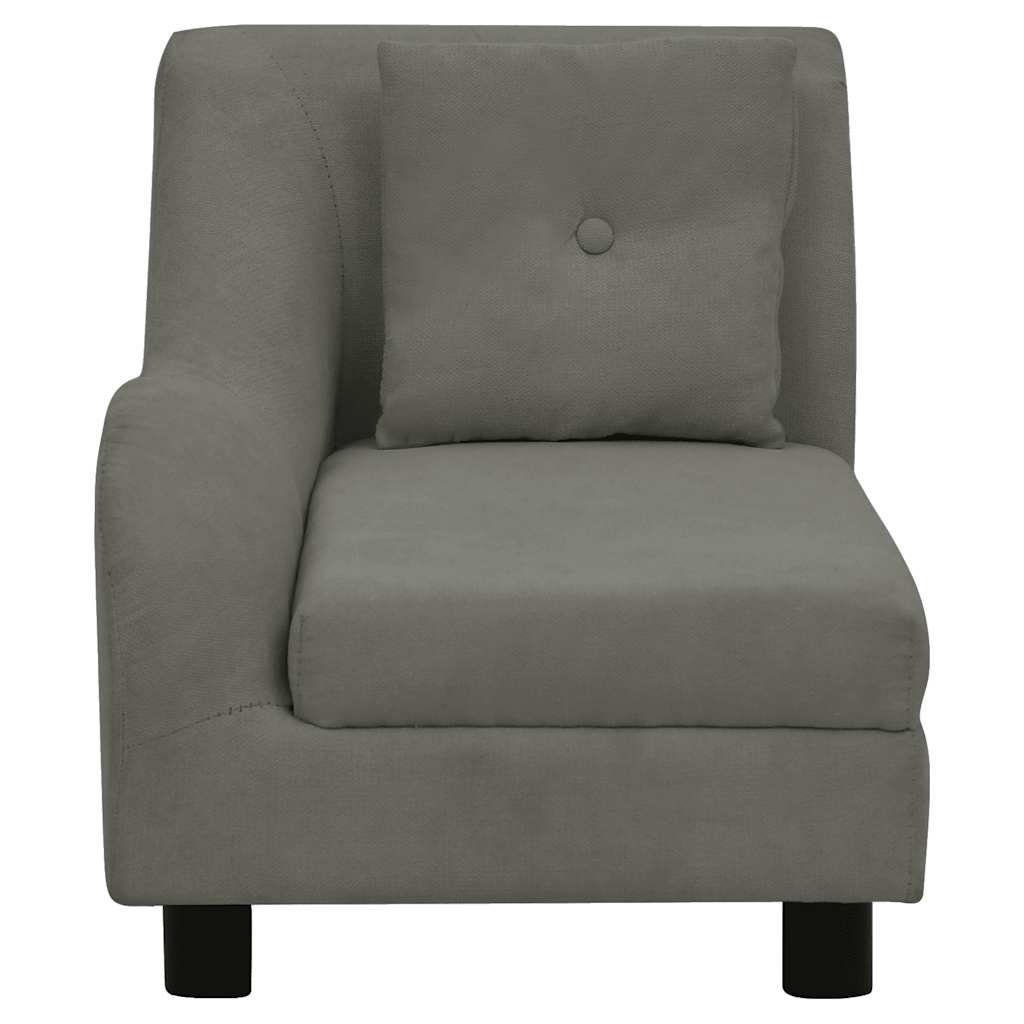 Divano per Cani con Cuscino Grigio Scuro 83x44x44 cm in Peluche