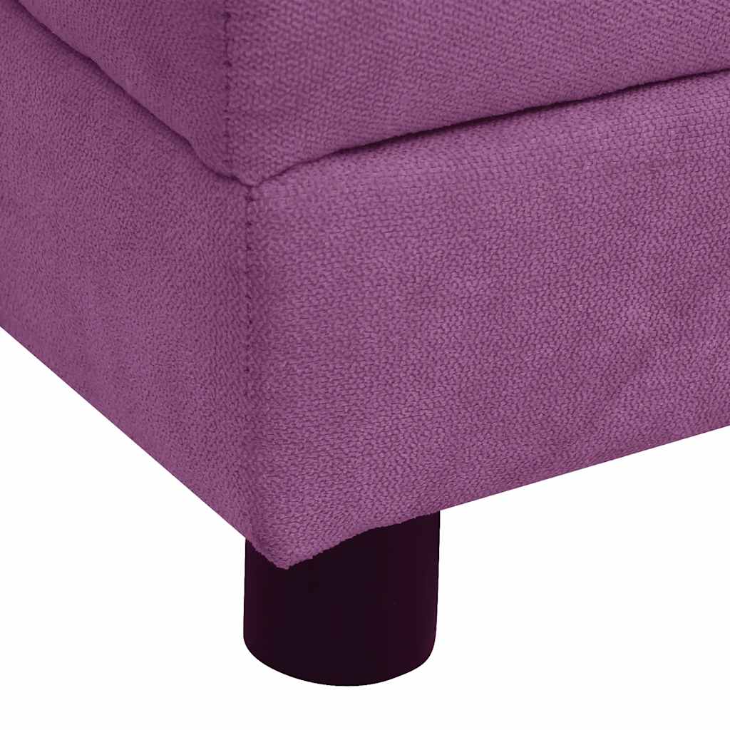  Divano per Cani con Cuscino Borgogna 83x44x44 cm in Peluche