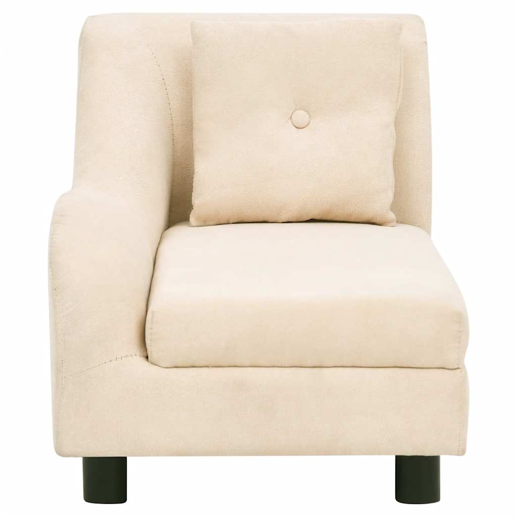 Divano per Cani con Cuscino Crema 83x44x44 cm in Peluche