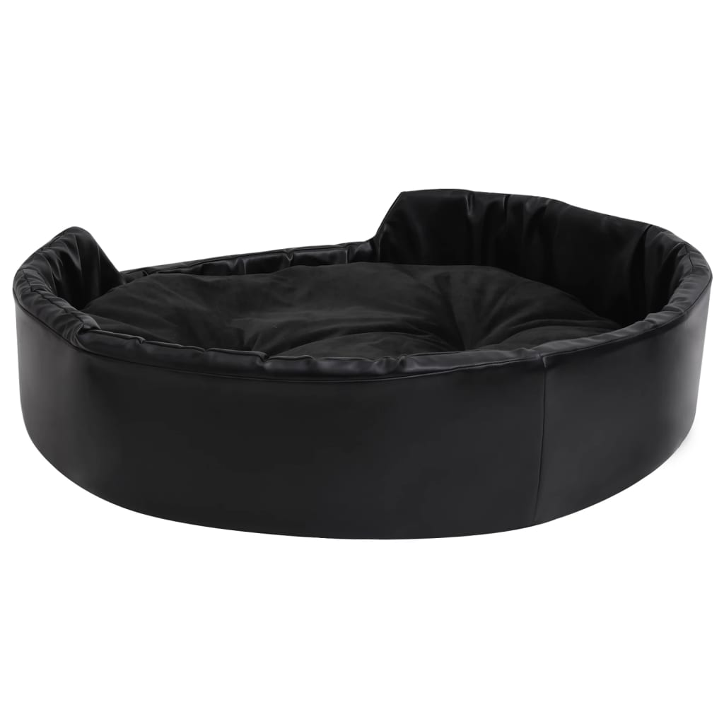  Lettino per Cani Nero 90x79x20 cm in Peluche e Similpelle