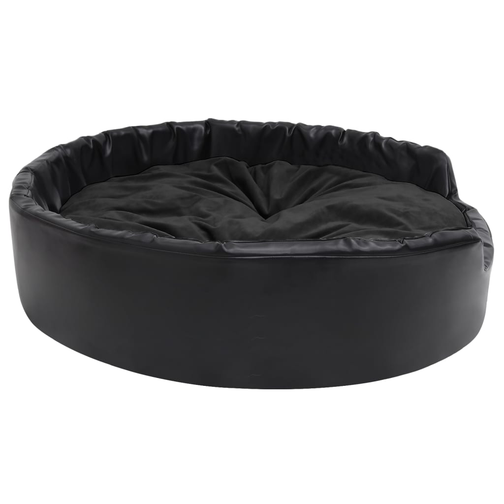  Lettino per Cani Nero 99x89x21 cm in Peluche e Similpelle