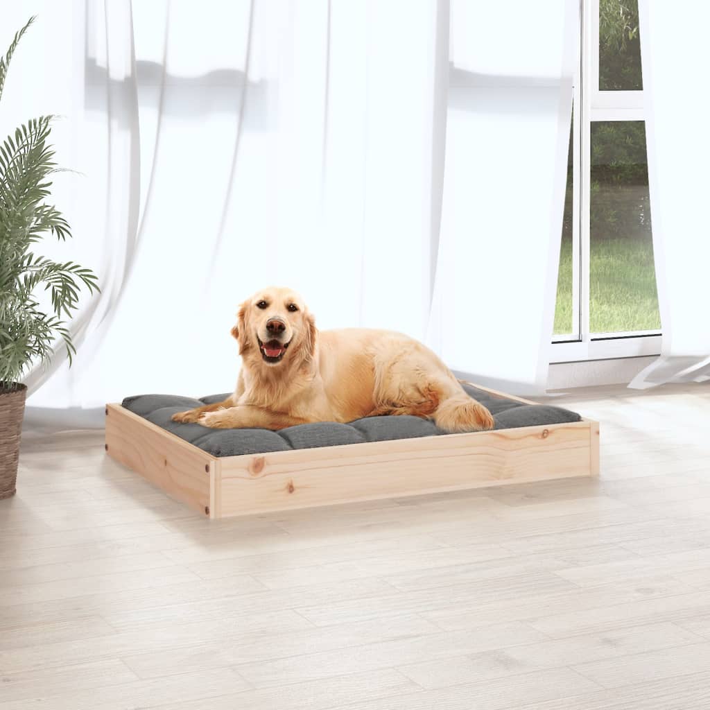  Cuccia per Cani 71,5x54x9 cm in Legno Massello di Pino