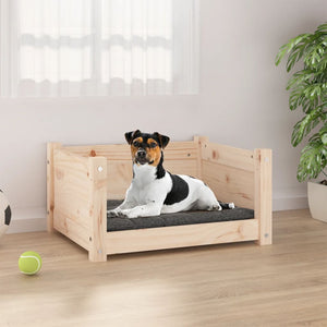  Letto per cani 55,5x45,5x28 cm in legno massello di pino