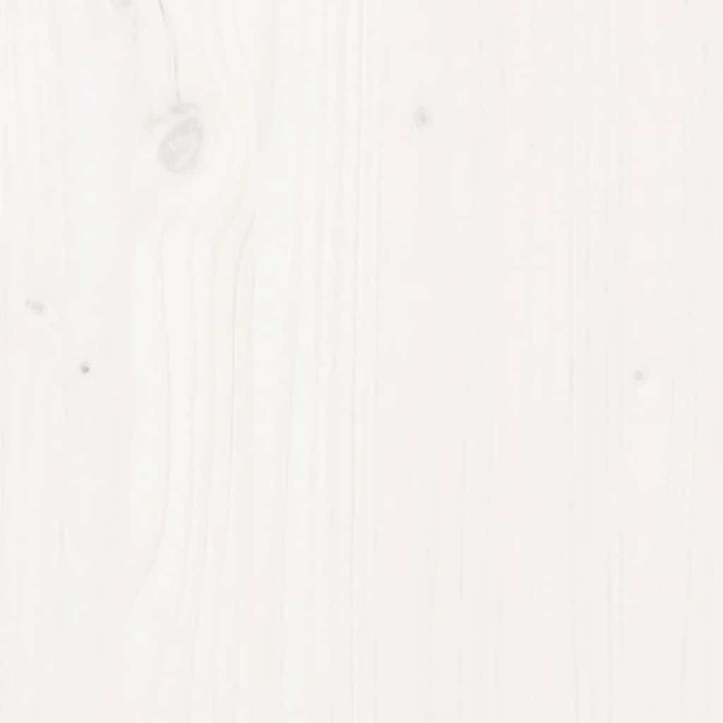  Cuccia per Cani Bianca 95,5x65,5x28cm in Legno Massello di Pino