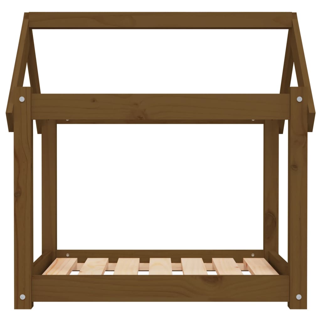  Cuccia per Cani Ambra 71x55x70 cm in Legno Massello di Pino