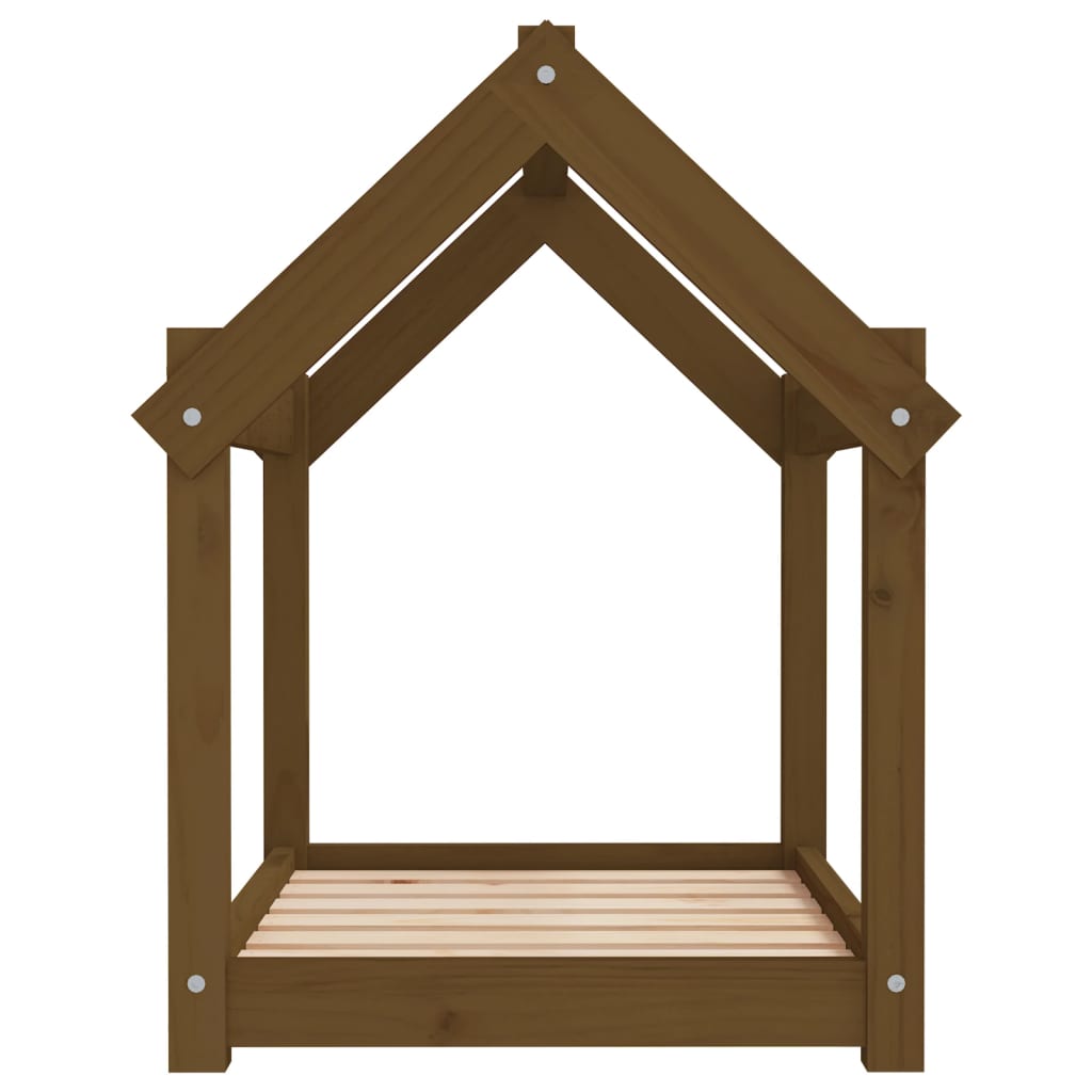  Cuccia per Cani Ambra 71x55x70 cm in Legno Massello di Pino