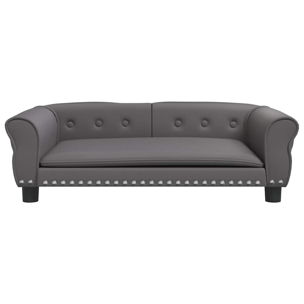  Lettino per Cani Grigio 95x55x30 cm in Similpelle