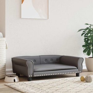  Lettino per Cani Grigio 95x55x30 cm in Similpelle