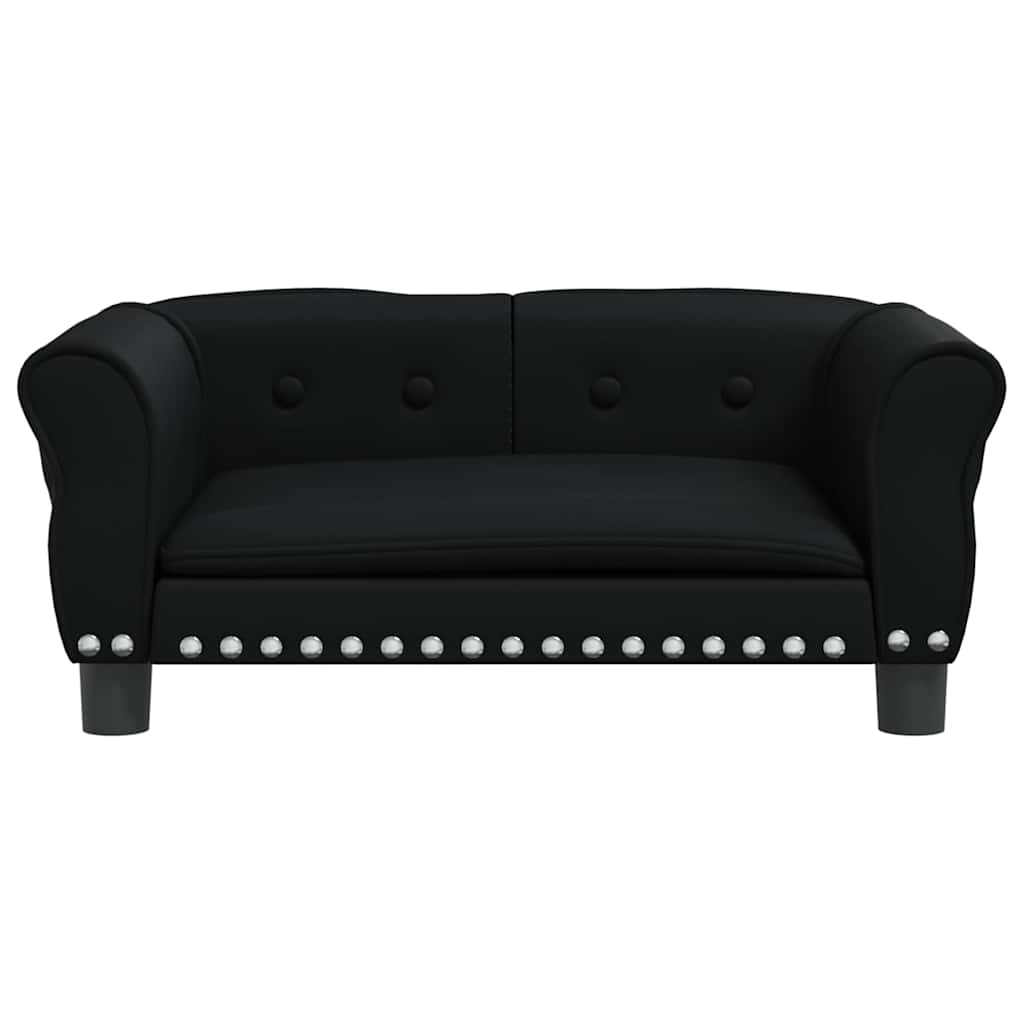  Lettino per Cani Nero 70x45x30 cm in Similpelle